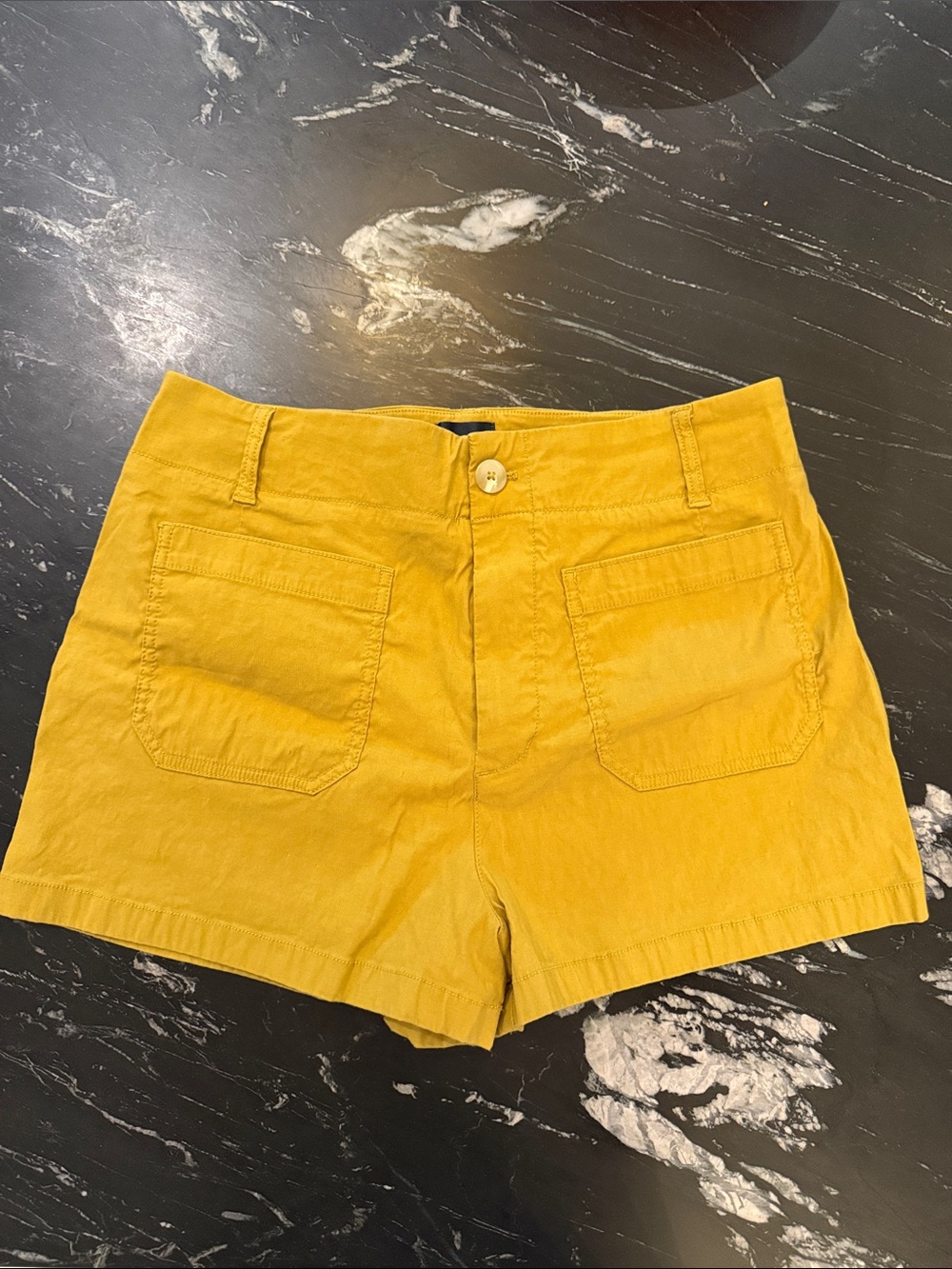 Maeve by Anthropologie Mustard Yellow High-Rise Cotton Women’s Shorts size 31